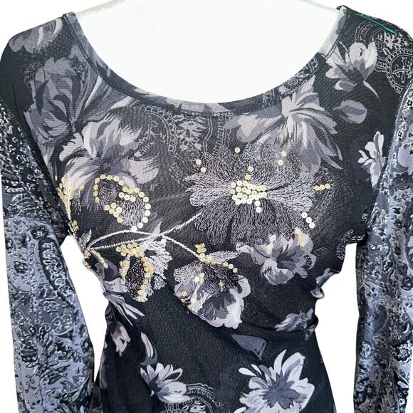 Coldwater Creek Tops - Coldwater Creek Shirt W goth core 3/4 Sleeve Sheer  Lined Blouse